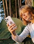 GripMate Phone Grip for iPhone - Magnetic Phone Ring Holder Detachable for iPhone 16 - Comfortable Finger Phone Loop Grip for Apple 15/14/13/12,Pink