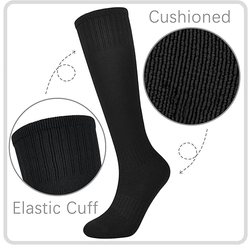 Miniatura 2 de Calcetines de fútbol para niños, 6 pares de calcetines de fútbol para niñas, calcetines altos hasta la rodilla, béisbol, sóftbol, deportes, jóvenes,