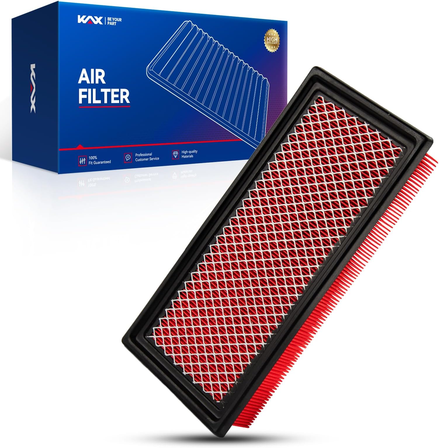 KAX Premium Engine Air Filter, GAF031 (CA10242) Replacement for Explorer, Edge, Flex, Fusion, Taurus, MKS, MKT, MKX, MKZ, Mzd6, CX9, Sable, Protect and Improve Engine Performance