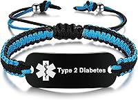 Vista 22 de Pulseras de alerta médica para mujeres y hombres Pulsera de identificación médica para hombres Pulsera de alerta médica para diabetes T1D T2D