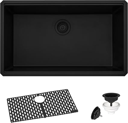 Ruvati 32 x 19 inch Granite Composite Quartz Undermount Single