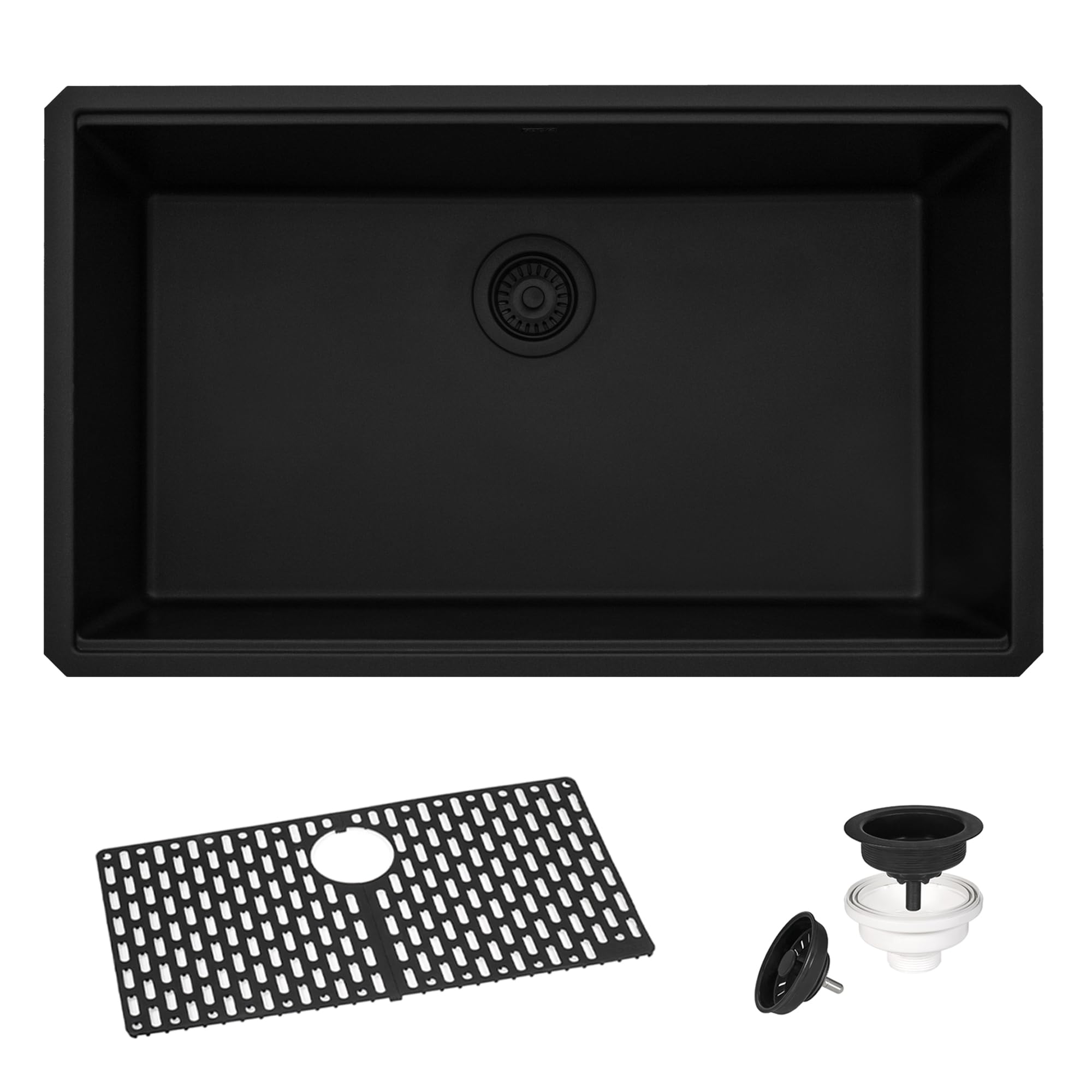 Ruvati 32 x 19 inch Granite Composite Quartz Undermount Single