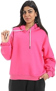 سويت شيرت بغطاء للرأس من الصوف الناعم بأكمام طويلة للنساء من اندورا