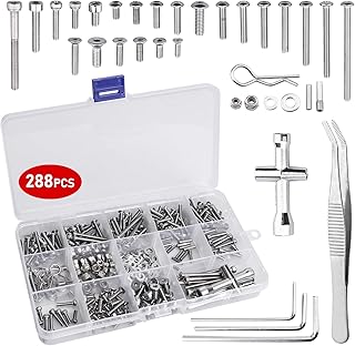 288pcs RC Screw Kit Hardware Fasteners Compatible with Traxxas Slash 1/10 2WD 4X4 RC Car