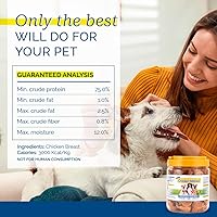 Vista 3 de PCI Pet Center Inc. Chicken Nibbles Raw Dehydrated Chicken Breast Dog Treats, 1 Pound Container,16 oz,CHK-101