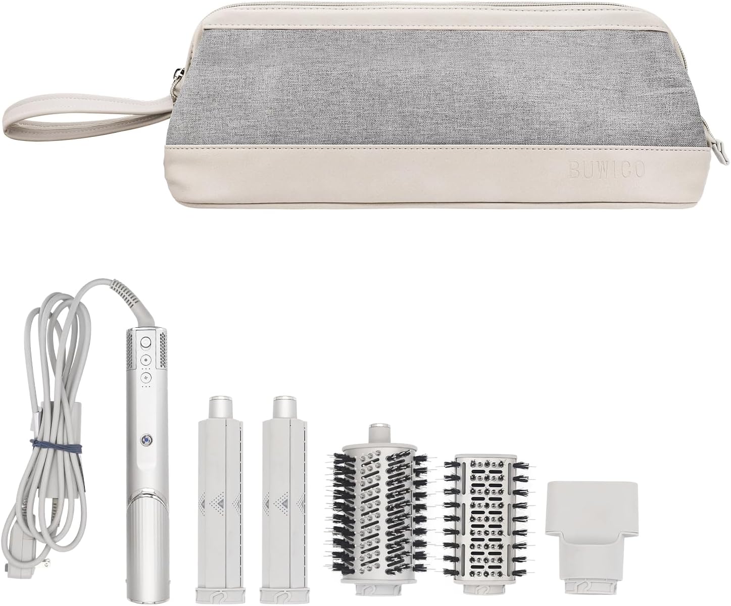 Buwico Airwrap Travel Case for Dyson/Shark Flexstyle, Travel Pouch Compatible with Dyson Airwrap/Shark Flexstyle Complete Styler and Attachments, Off-White, Travel Case