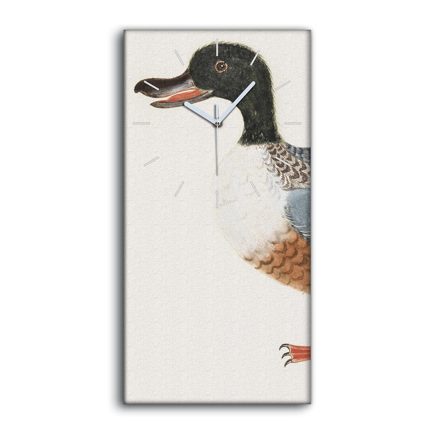 Horloge sur toile de qualité supérieure 30x60cm dessin canard moderne