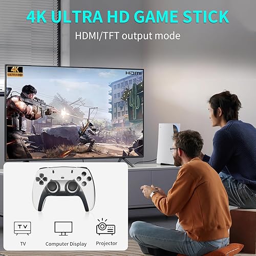 Miniatura 3 de UKIFIRE Wireless Retro Game Console,4K HD Output,Retro Game Stick with Built-in 10+ Emulators, 128GB Built in 10000+ Video Games