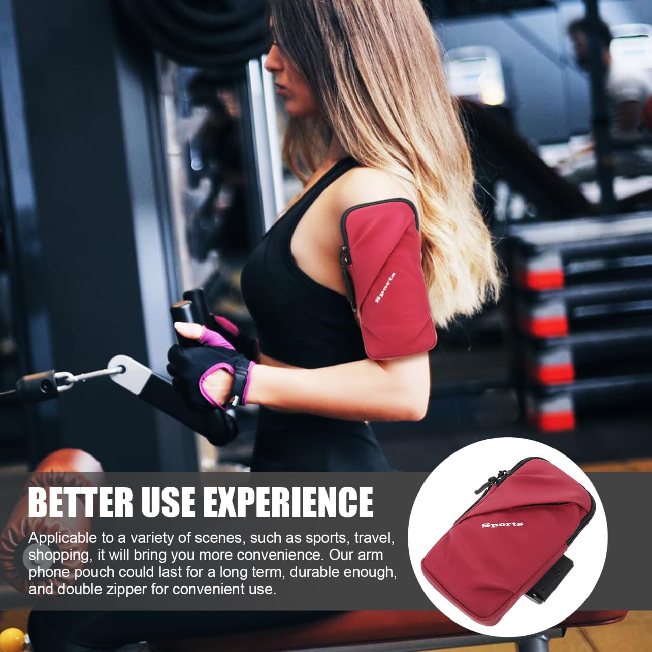 Uonlytech 3pezzi Armband Per Braccio All Accessorio Per Fitness e Running Design e