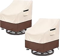 Vista 12 de Funda para sofá de 3 plazas para patio, funda para sofá para exteriores de hasta 76 pulgadas de ancho x 32.5 pulgadas de profundidad x 33 pulgadas