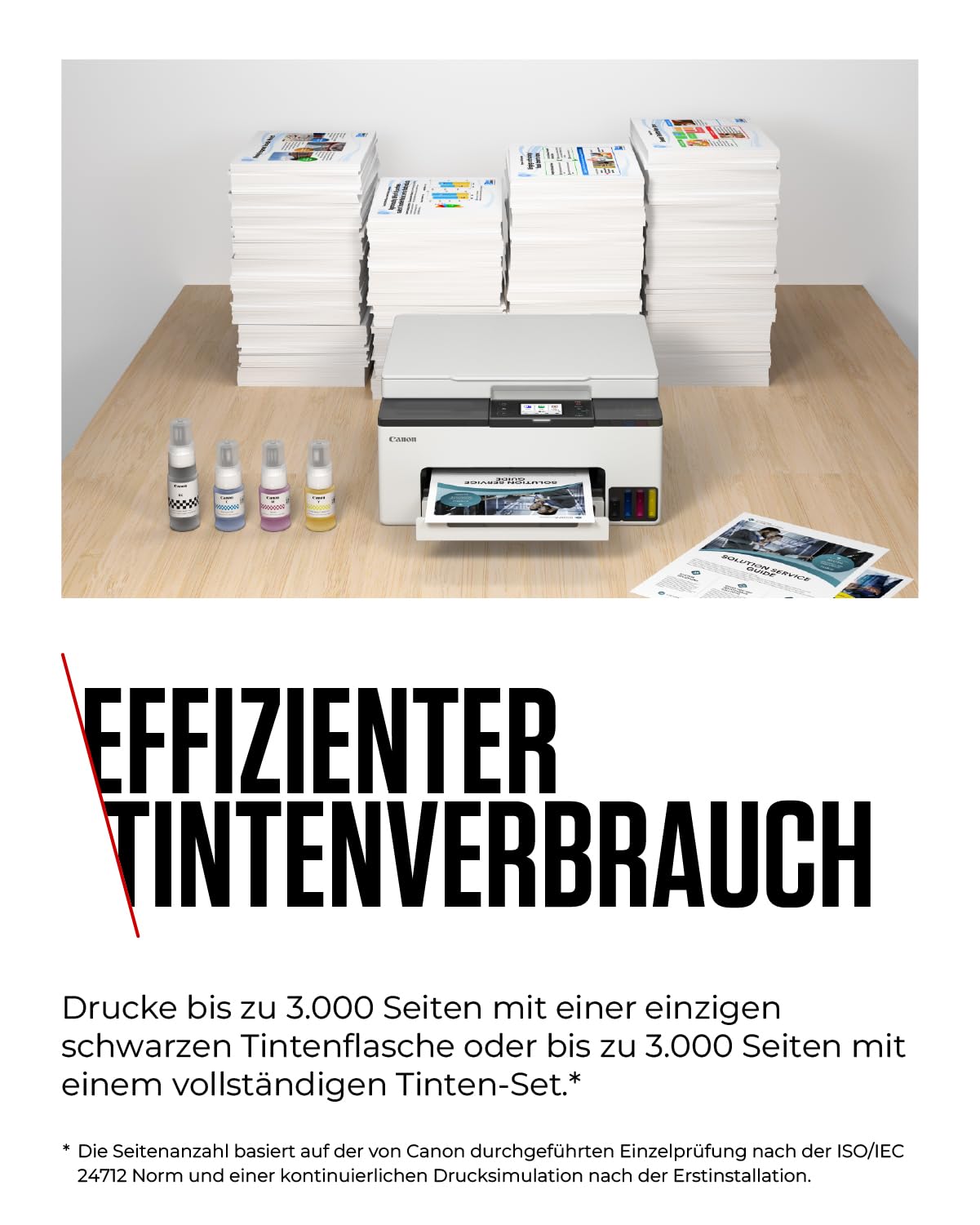 Canon MAXIFY GX1050 Tintenstrahldrucker 3-in-1 Multifunktionsdrucker MegaTank (Drucker, Scanner, Kopierer, WLAN, Cloud, Duplexdruck, 250 Blatt Kassette, Tintentank) Enthält 6 x Tintenflaschen