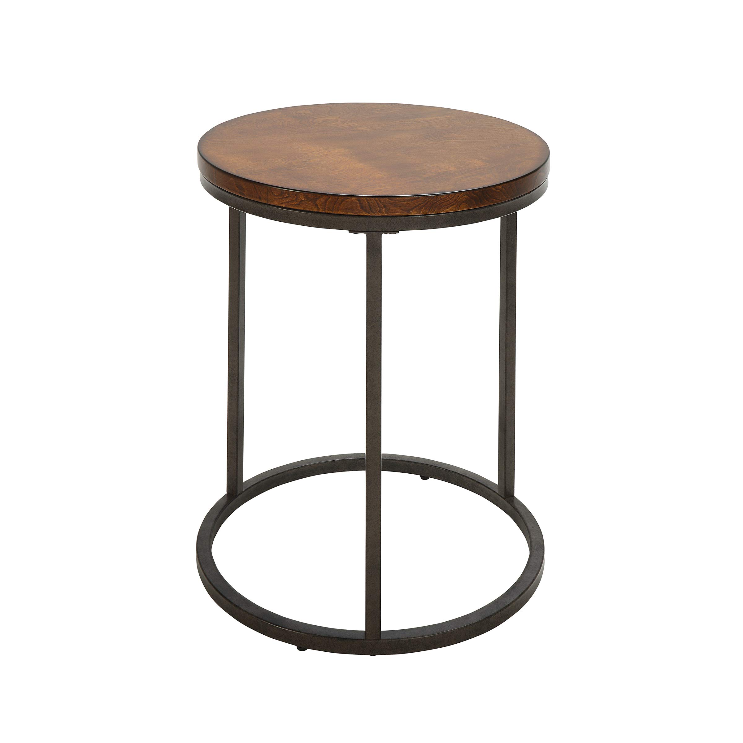 Carolina Chair & Table Olsen 18" Round Thick Top Accent End, Side Table, Chestnut
