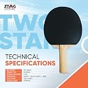 STAG ICONIC 2 Star Beginner Table Tennis Racket | Inverted Rubber for Better Control & Consistent Play | Straight Handle Shakehand (Red/Black) gallery image
