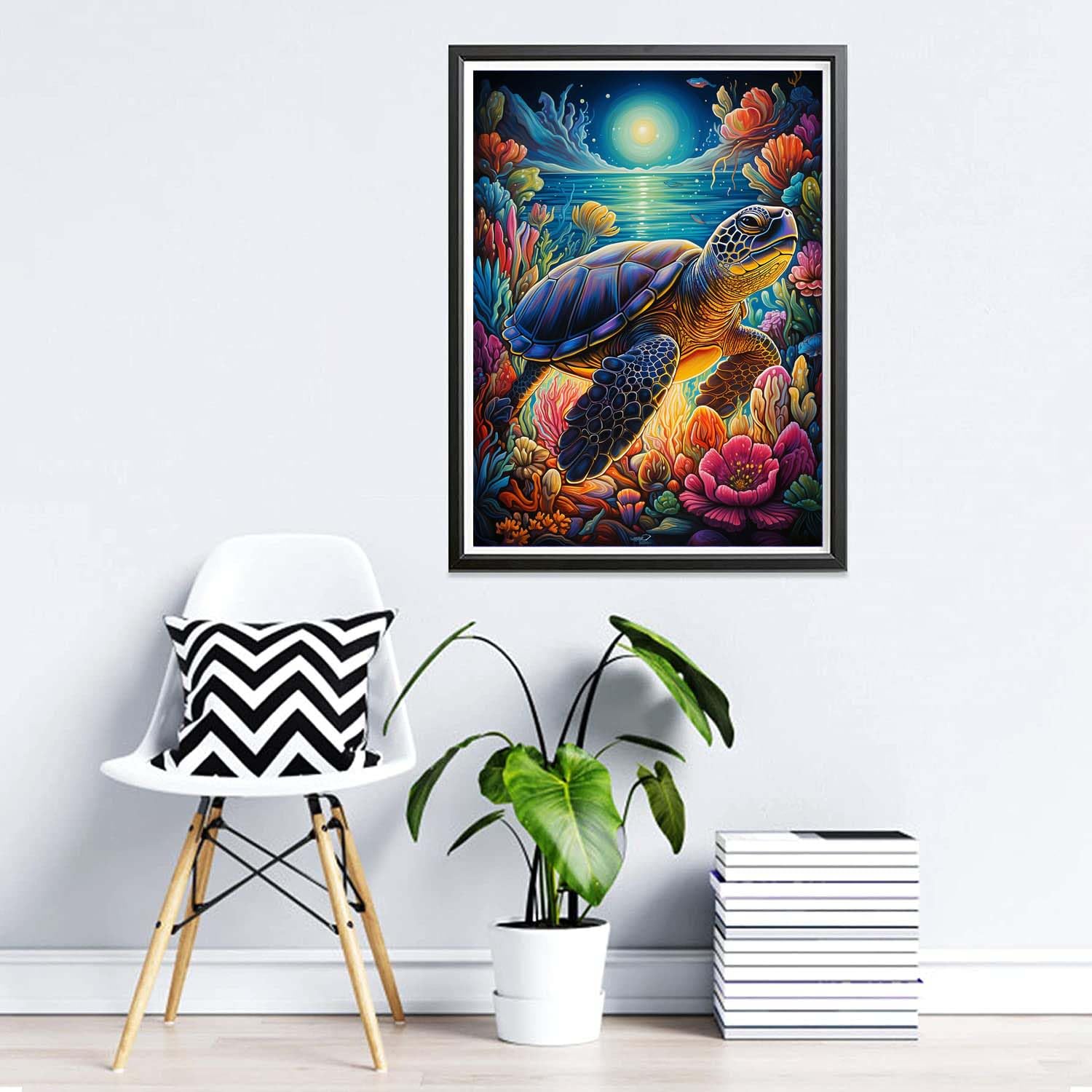 Diamond Painting Kit Tortues De Plage,Peinture Diamant Strass Complet