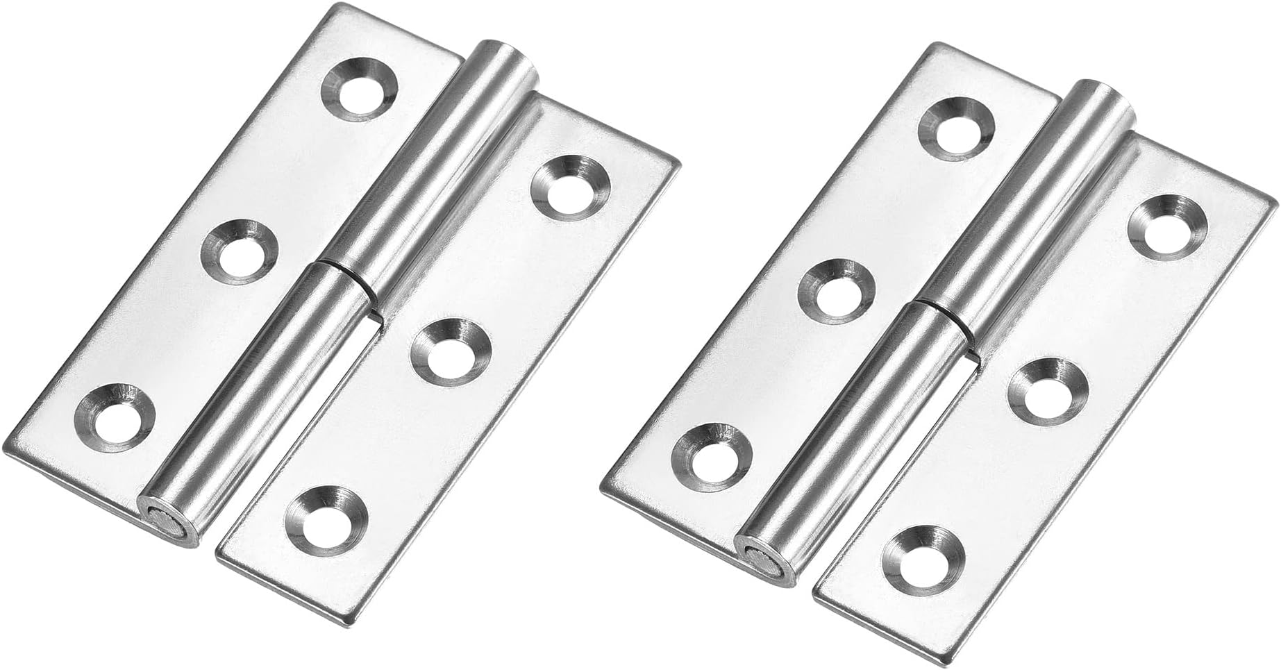 uxcell Lift Off Hinge, Right Handedness Mini Stainless Steel Hinge Detachable Slip Joint Small Flag Hinges 75mm Long 50mm Open Width 2pcs