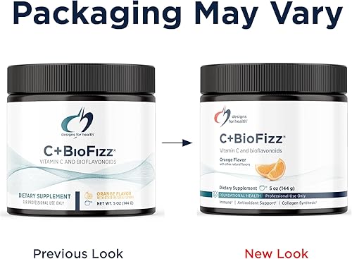 Miniatura 6 de Designs for Health C+BioFizz - Polvo de bebida con vitamina C efervescente de alta potencia con bioflavonoides, apoyo inmunológico + antioxidante