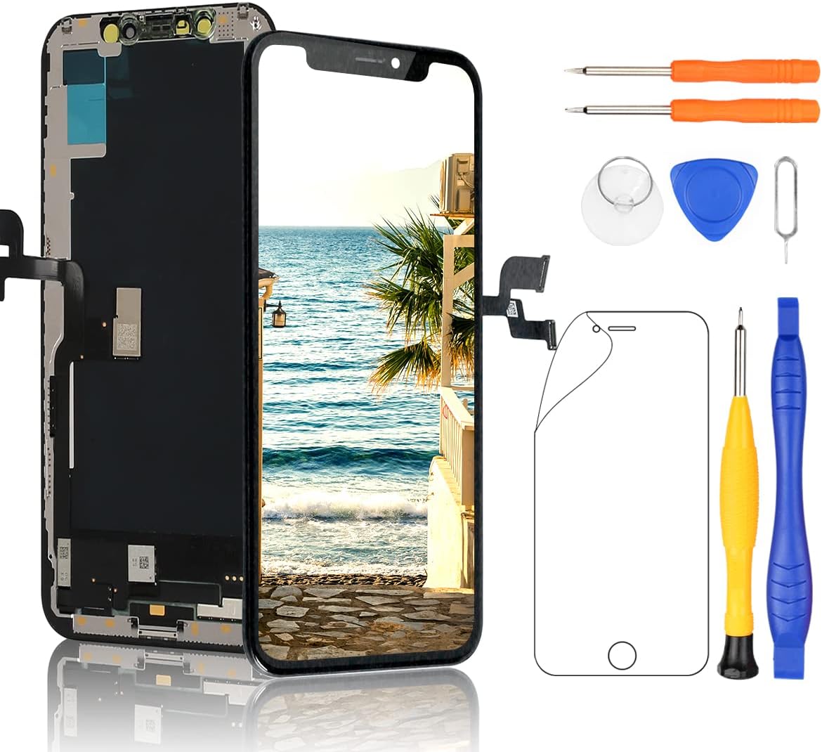 Yodoit for iPhone X Screen Replacement Kit Full HD COF LCD Display 3D ...