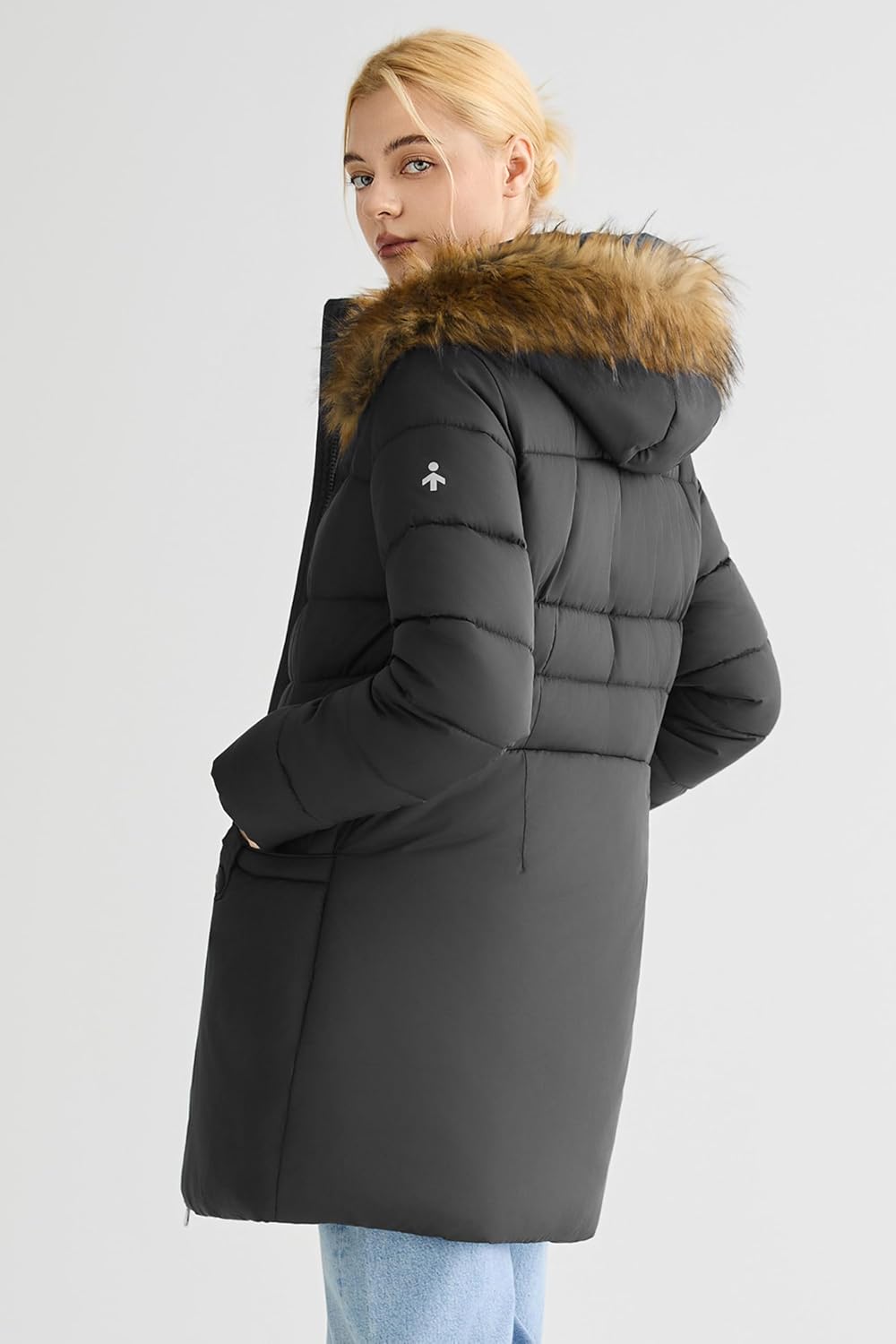 Orolay CHIIONE Winter Puffer Jacket Women's Slim Windproof Down Coat with Detachable Fur Collar & 3 Pockets, Warm Parka - Image 5