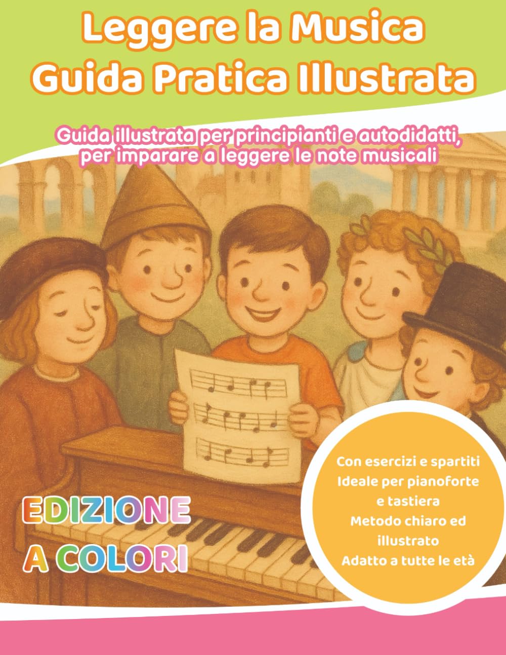 Leggere la Musica – Guida Pratica Illustrata: Guida illustrata per principianti e autodidatti per imparare a leggere le note musicali - Edizione a colori