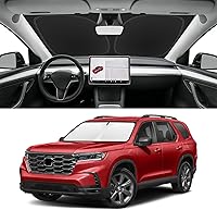 Vista 104 de Parasol de parabrisas de ajuste personalizado para Nissan Titan 2017-2024, bloquea los rayos UV y el calor, parasol de ventana delantera, fácil