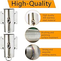 Vista 5 de Soporte para sombrilla de patio, soporte para sombrilla de cubierta al aire libre, 1.75 pulgadas de diámetro en abrazadera de sombrilla de acero