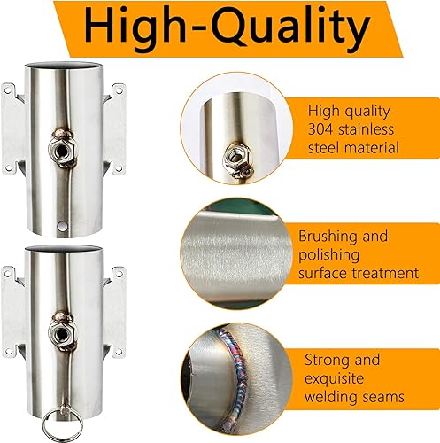 Miniatura 5 de Soporte para sombrilla de patio, soporte para sombrilla de cubierta al aire libre, 1.75 pulgadas de diámetro en abrazadera de sombrilla de acero