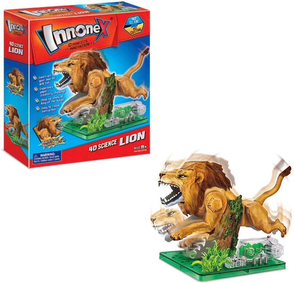 INNONEX - 4D SCIENCE - LION - JIGSAW 3D PUZZLE MOTORIZED DINOSAURS