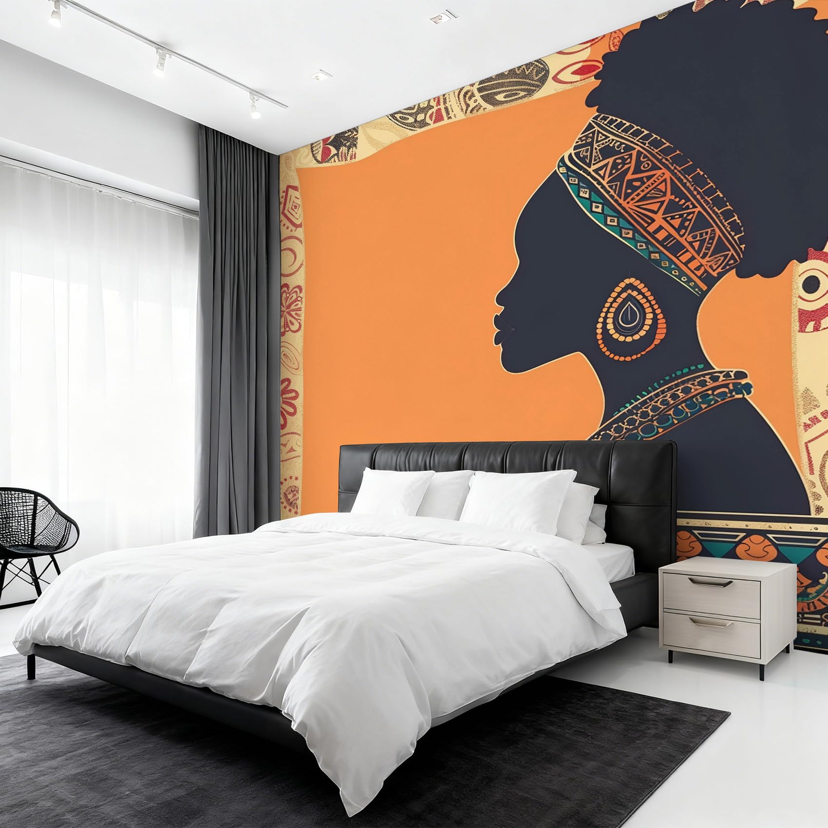 Papier peint afro tribal haut de gamme format panoramique XXL