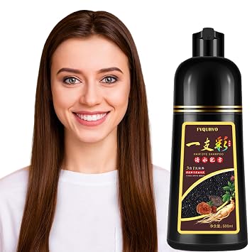 Hair Dye Shampoo 3 in 1, Coffee Hair Color Shampoo for Men Women, Root Touch Up, Natural Brown Shampoo For Color Treated Hair, Easy to Use for All Hair Types Shampoo Para Canas 16.9 Fl Oz Coffee