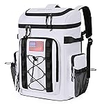 Maelstrom Backpack Cooler,Soft Lightweight Leakproof Cooler Backpack,35 Can Insulated Cooler Bag,Keeps 35 Cans Hot/Cold for Up to 16 Hours,Waterproof Lunch Bag for Men Women-White