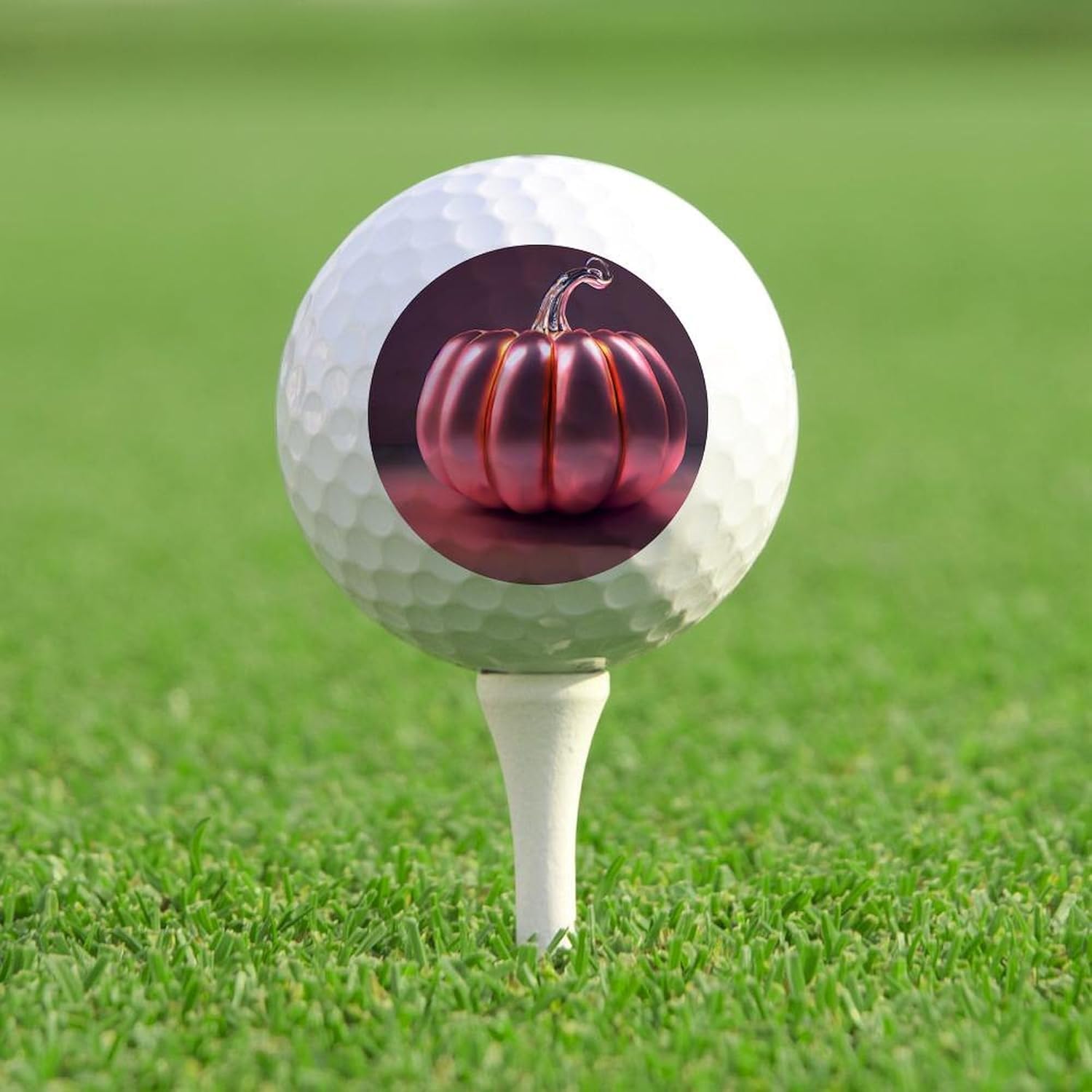 CafePress Shiny Pink Pumpkin Novelty Golf Balls (Pk of 12)