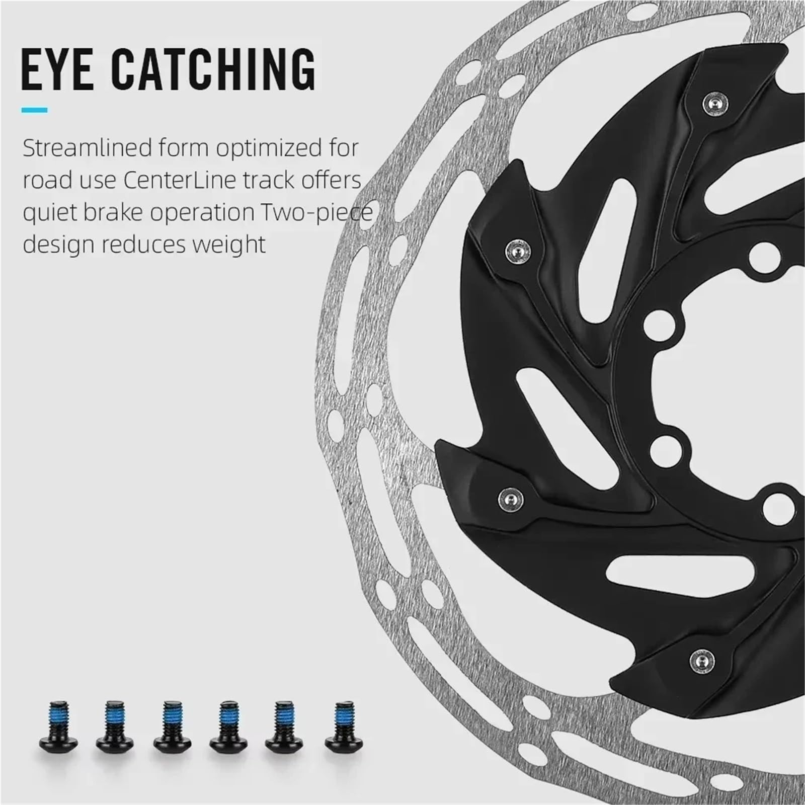 Disco freno anteriore Rotori freno bici 140 mm/160 mm 6 bulloni e Centerlock compatibili per parti di freni a disco per da corsa MTB Disco Freno