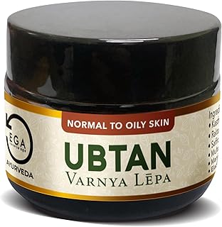 EGA WELLNESS Ubtan Powder, Ayurvedic Face Pack with Saffron, Multani Mitti, for Normal to Oily Skin Removes Tan and Cellul...