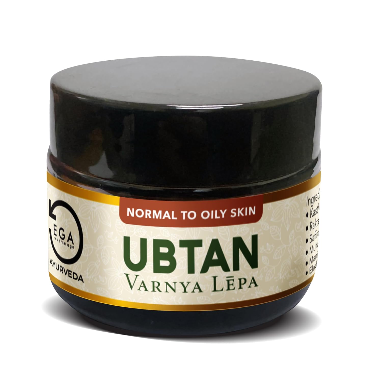 EGA WELLNESS Ubtan Powder, Ayurvedic Face Pack with Saffron, Multani Mitti, for Normal to Oily Skin Removes Tan and Cellul...