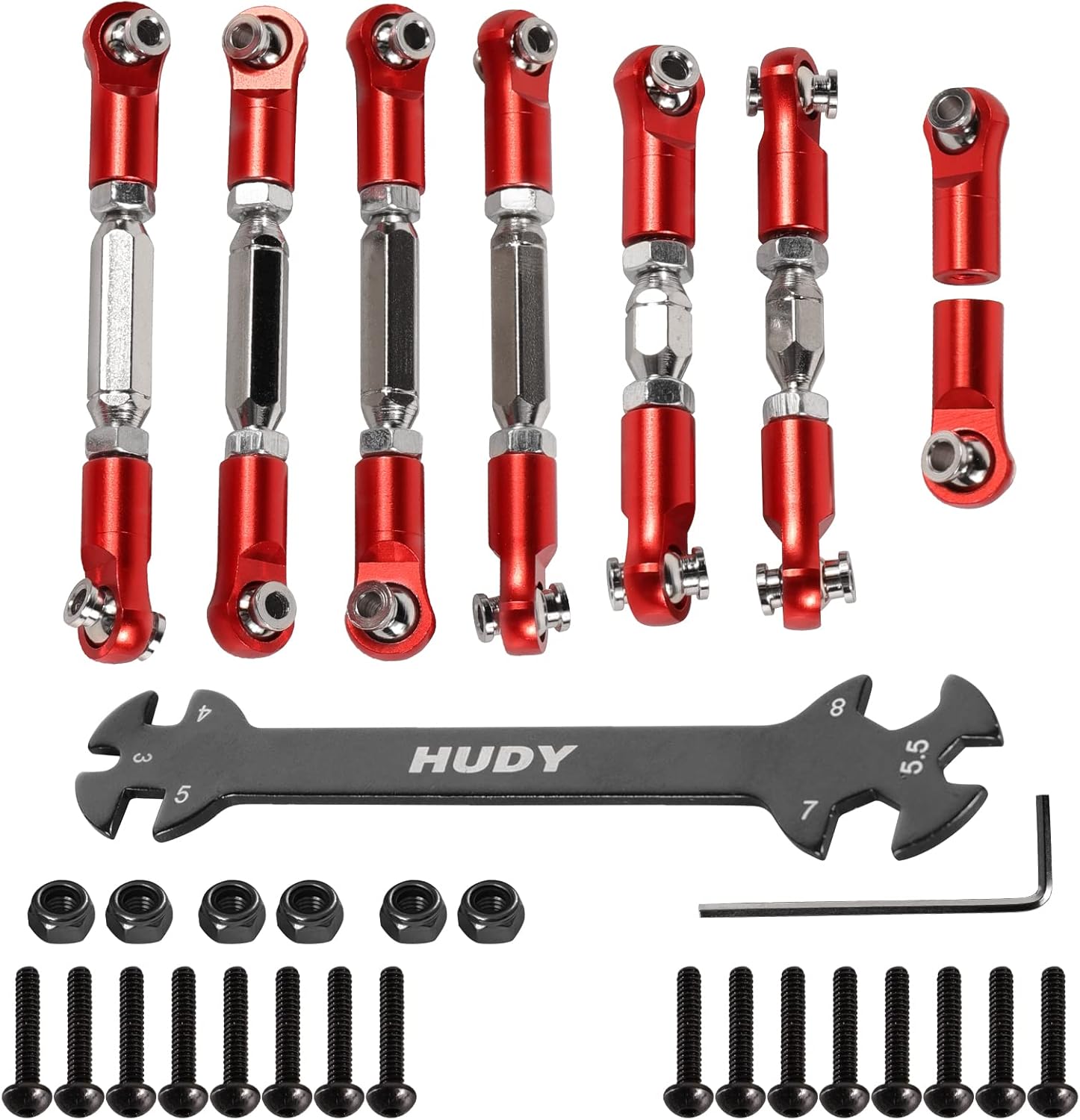 WEISHUJI Aluminum Adjustable Tie Rods Toe Links Turnbuckles