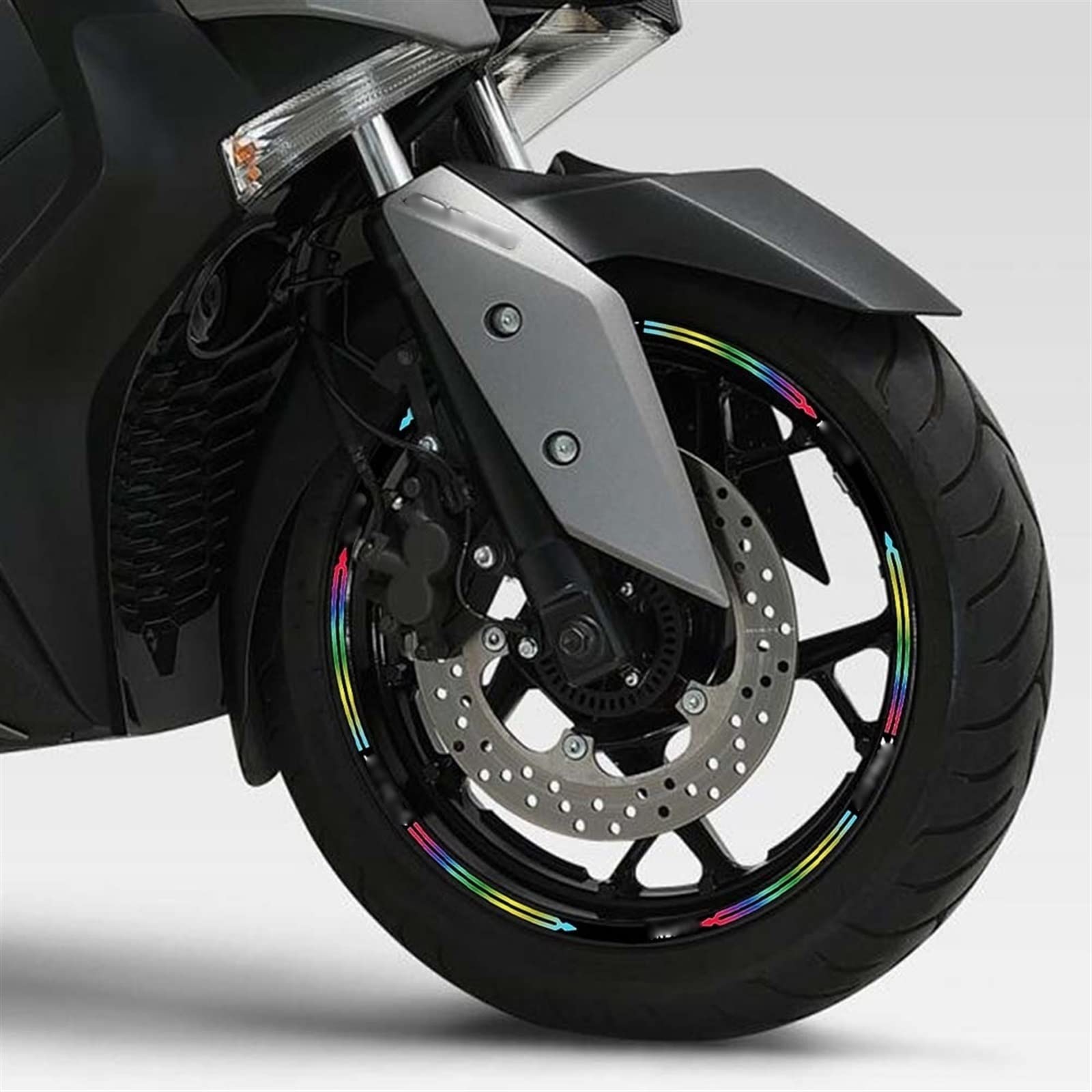 Pegatinas De Rueda, Pegatinas Reflectantes A Rayas para Motocicleta, Pegatinas Impermeables para Rueda De Protección Solar para Kawasaki ZR-7 ZR7 ZR-7 Calcomanías Llantas (Color : 20)
