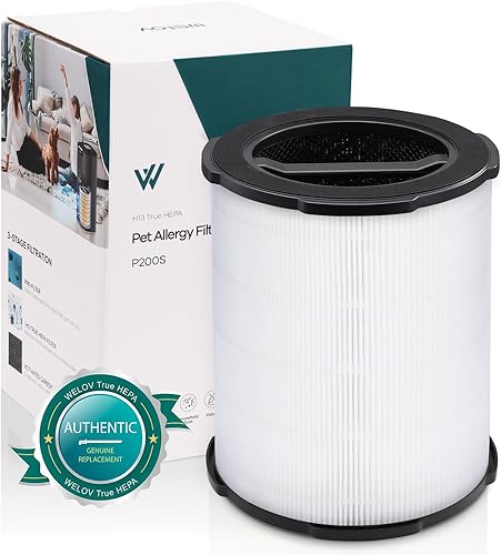 WELOV Filtro de repuesto para purificador de aire P200SP200 Pro, 3 en 1 H13 True HEPA y filtro de carbón activado de alta eficiencia para pelo de