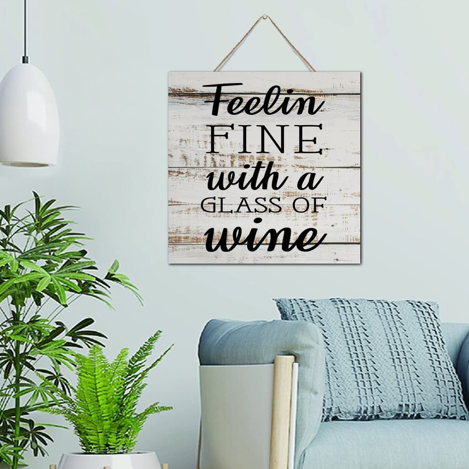 Décoration murale rétro en bois Feelin Fine, l'idée cadeau idéale pour les amateurs de vin