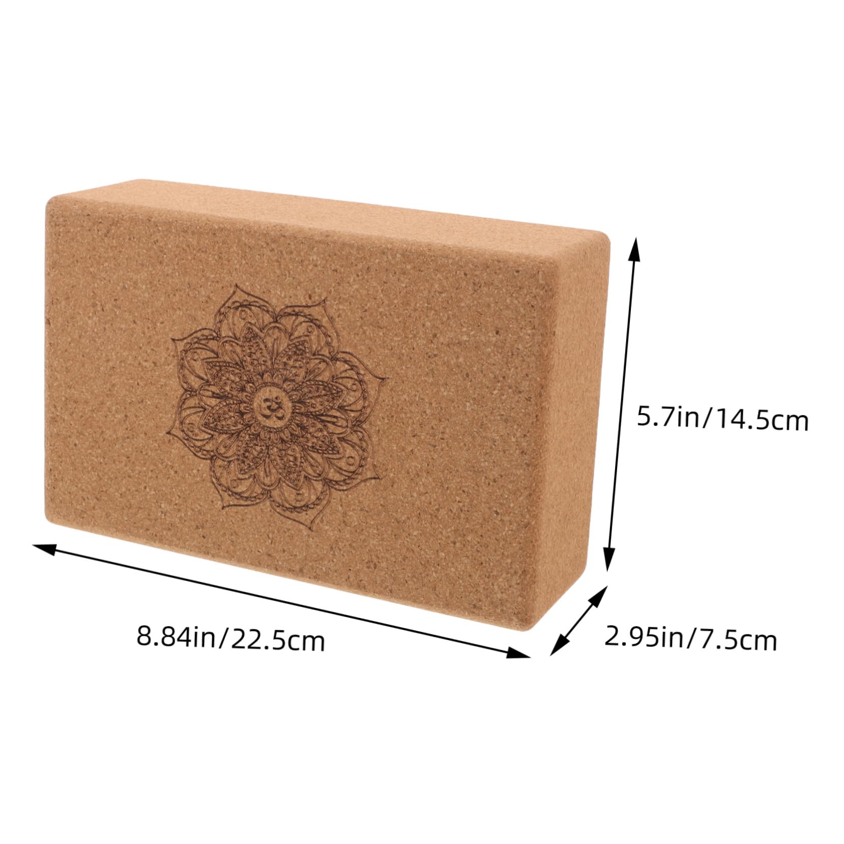 Bloque de Yoga de Corcho Triangular de Alta Densidad | Bloques de Yoga, Mandala, para Entrenamiento Físico y Relajación Corporal