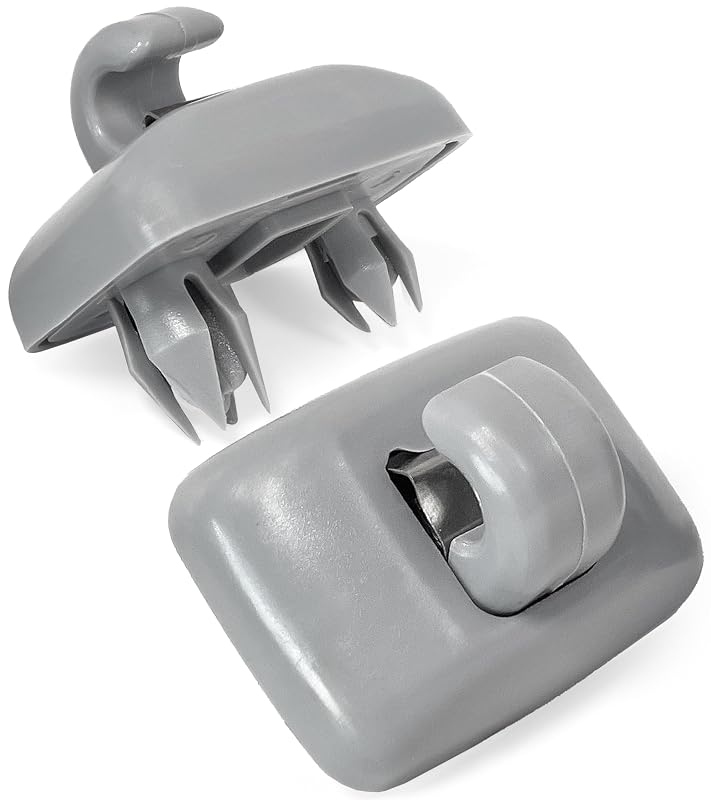 Clips de Fixação do Para-Sol para Audi e SEAT, Cinza, CNF116, Kit com 2 peças
