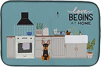 Vista 463 de Caroline's Treasures CK7824DDM - Tapete absorbente para secado de platos con diseño de bulldog inglés, rojo y blanco, para encimera de cocina, 14 x