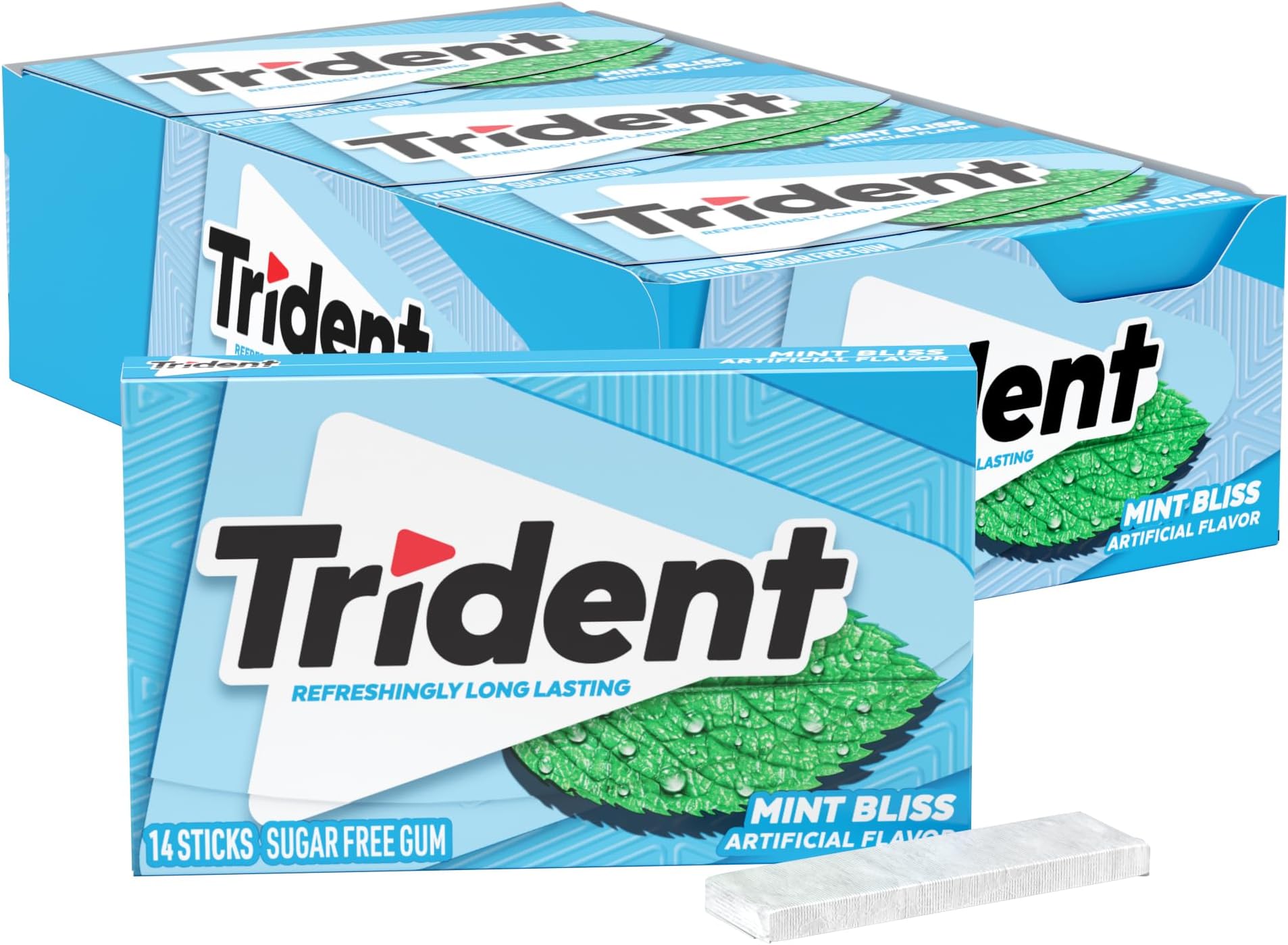 Trident Mint Bliss Sugar Free Chewing Gum with Xylitol 14 Sticks 39 g