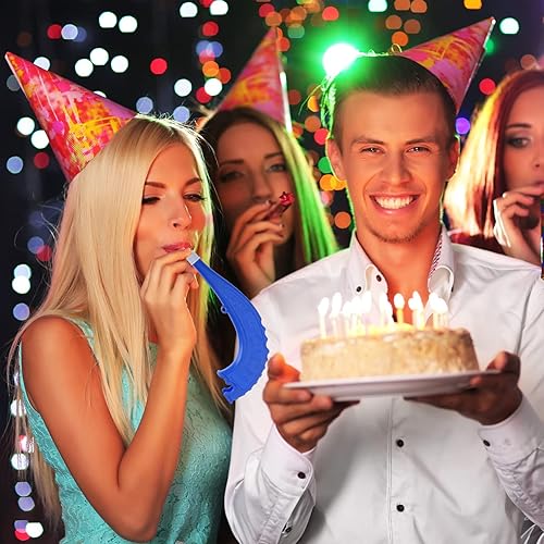 Miniatura 8 de jojofuny Juguetes para niños, cuerno de aire, 4 piezas, juguete de plástico, magnífico surtido de silbato para niños, juguetes de cuerno de Hashaná