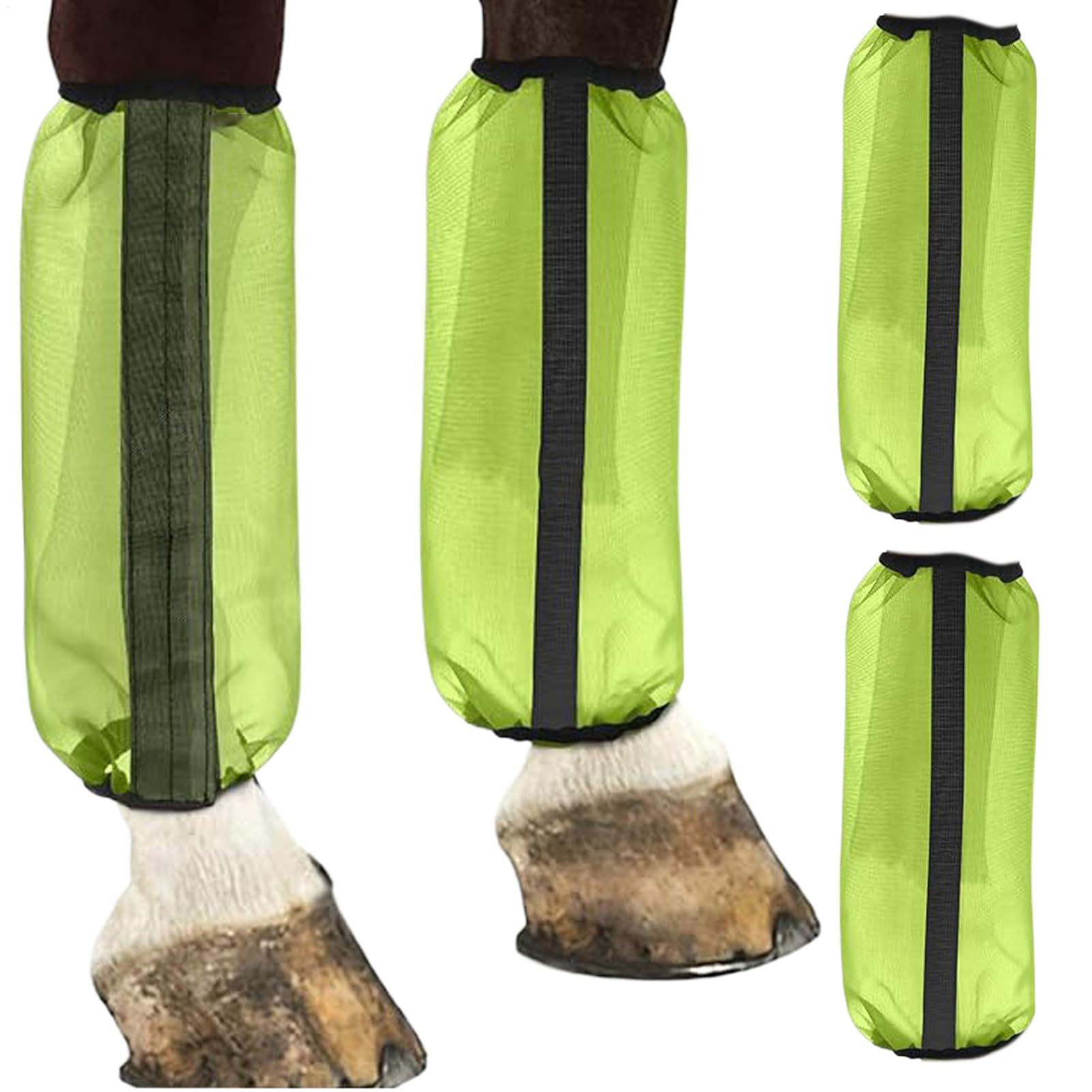 Botas para Caballos | 4 Piezas de Protectores de Pierna de Malla para Caballos - Polainas Equinas Cómodas | para Carreras, competiciones, Entrenamiento, Rancho, Granja y Patio — view 10