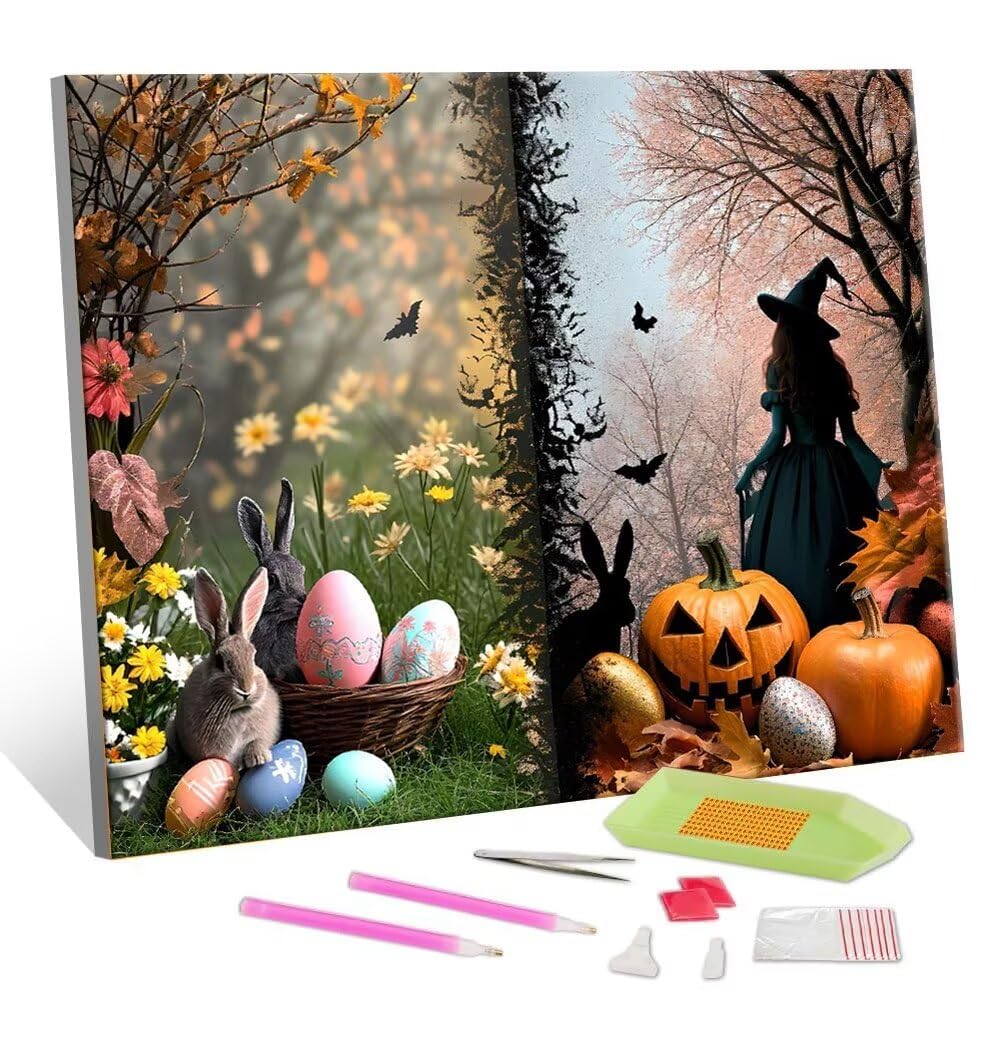 DIY Malarstwo diamentowe 5D, sztuka diamentowa, Boże Narodzenie, Halloween, zestawy dla dorosłych, sztuka ze strasu, haft, artykuły rzemieślnicze, dla dzieci i dorosłych, idealna dekoracja ścienna,