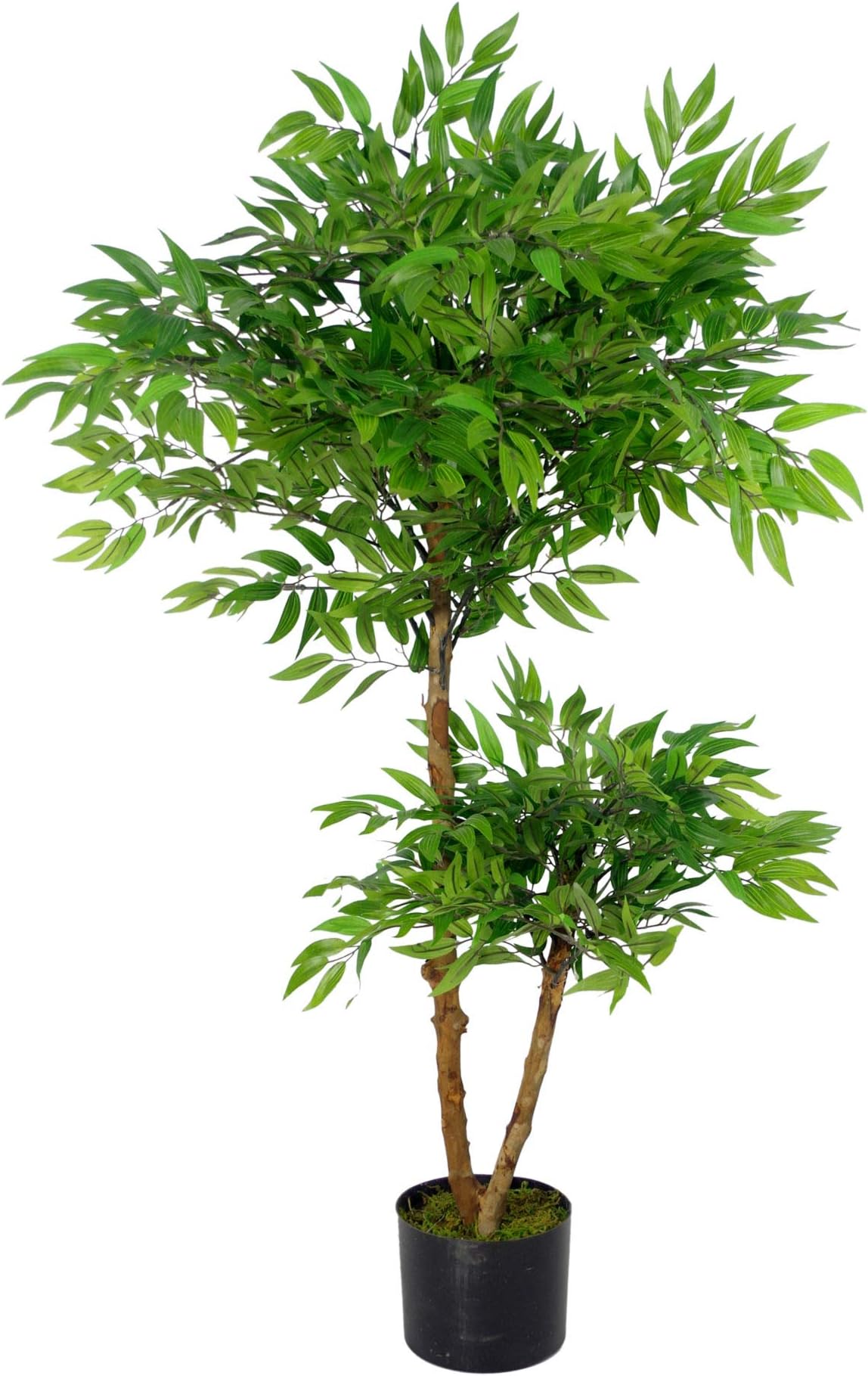 Leaf Artificial Ficus Tree/Plant, Luxury Ruscus, 100cm