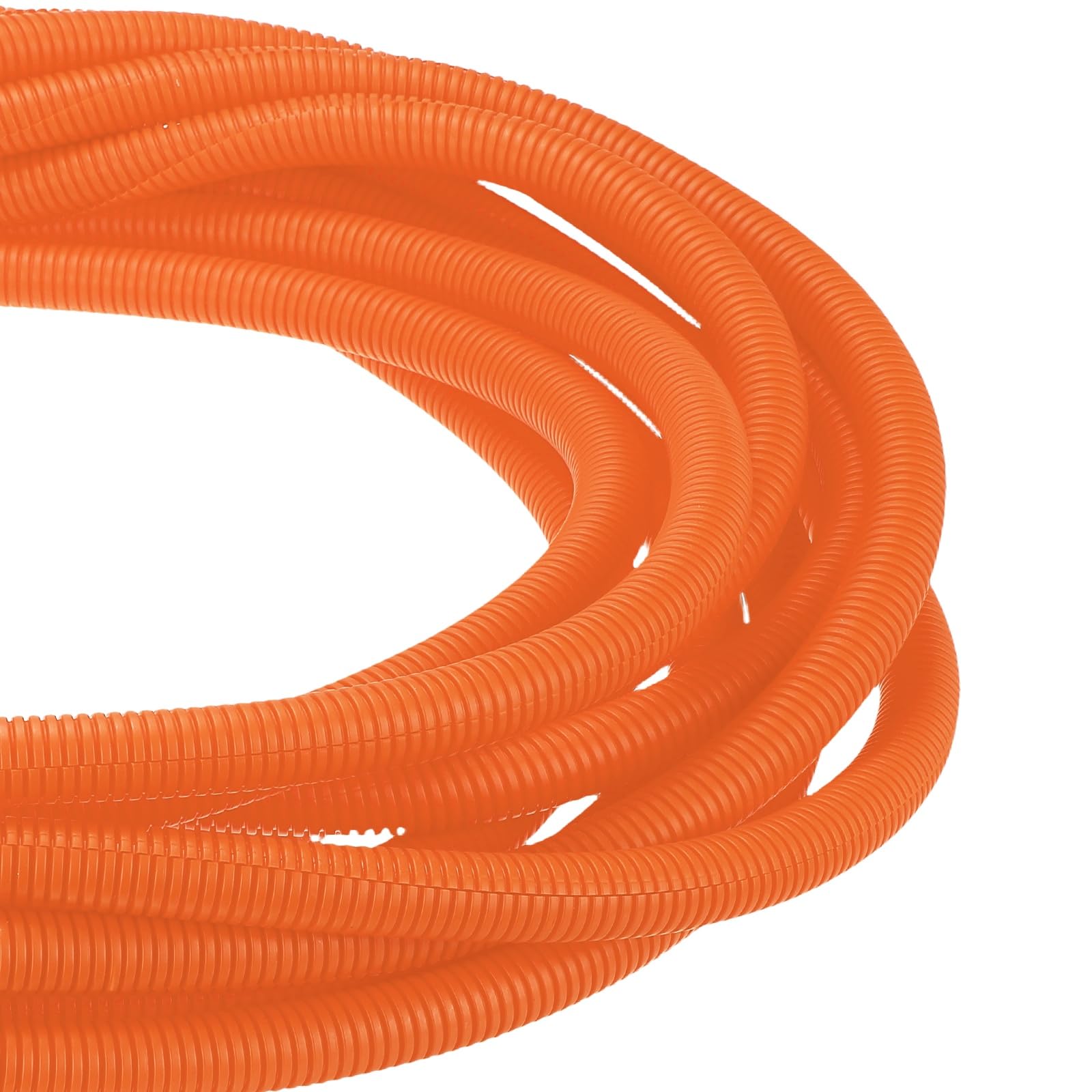 DMiotech 10ft Wire Loom Split Tubing 3/4 Inch, Cord Protectors from Pet Flexible Conduit Cable Management for Office Home Garden, Orange