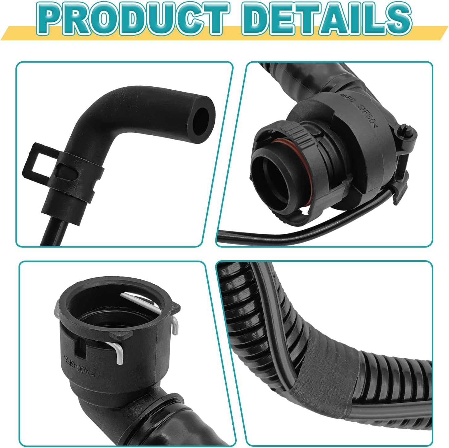 ZOKYUYS® PCV Valve Tubing with Bypass Valve Tube Compatible with Chevy Cruze 11-15/Cruze Limited 16/Sonic 12-19/Trax 13-20, Compatible with Buick Encore 13-19, Replaces 25193343/46829/55568267