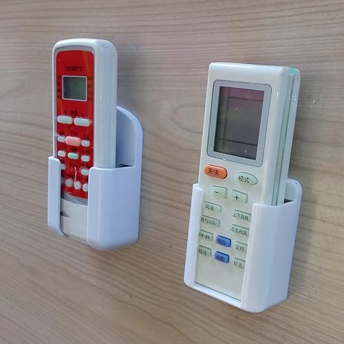 Miniatura 2 de QJF Care - 2 soportes para control remoto montado en la pared, organizador de caja de almacenamiento remoto de TV con aire acondicionado,