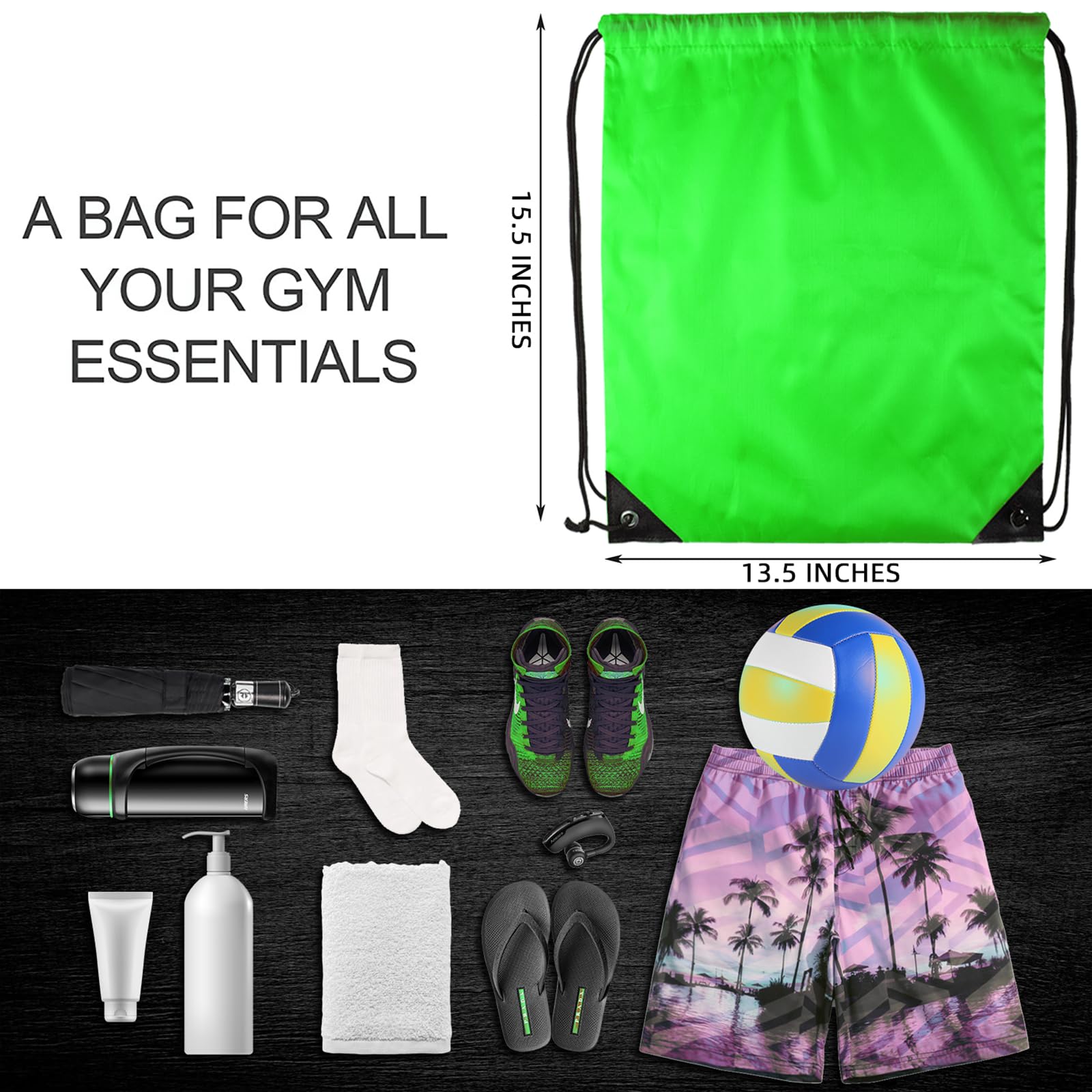GoodtoU Mochila con cordón, bolsas con cordón, bolsa deportiva de nailon a granel
